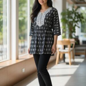 Black A-line kurti