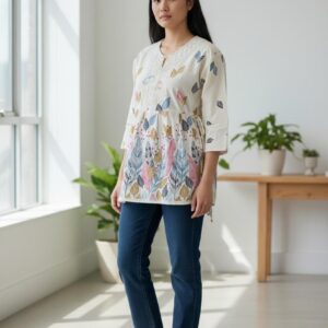 Multicolour A-line kurti