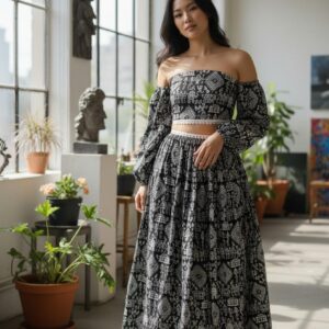 Tribal printed lehenga